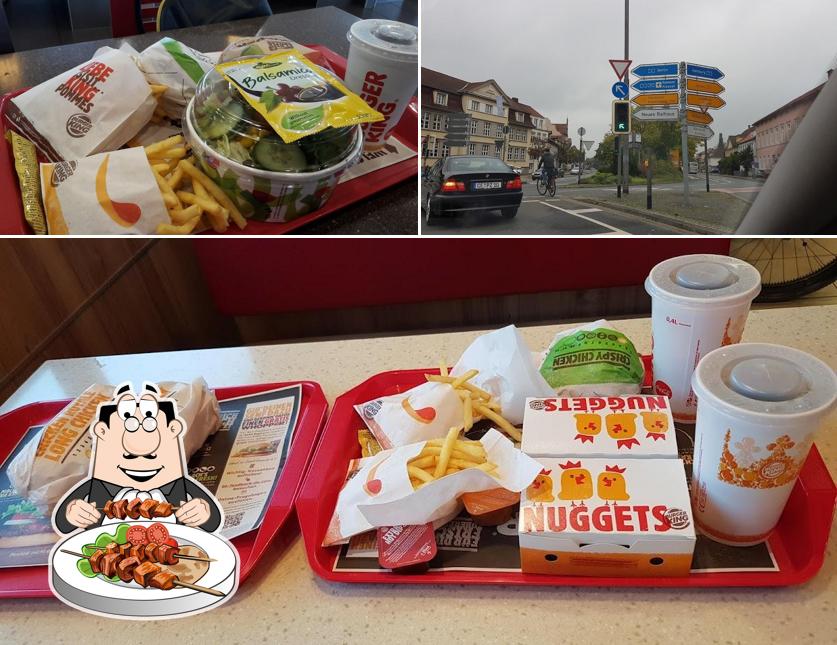 Las fotografías de comida y exterior en Burger King