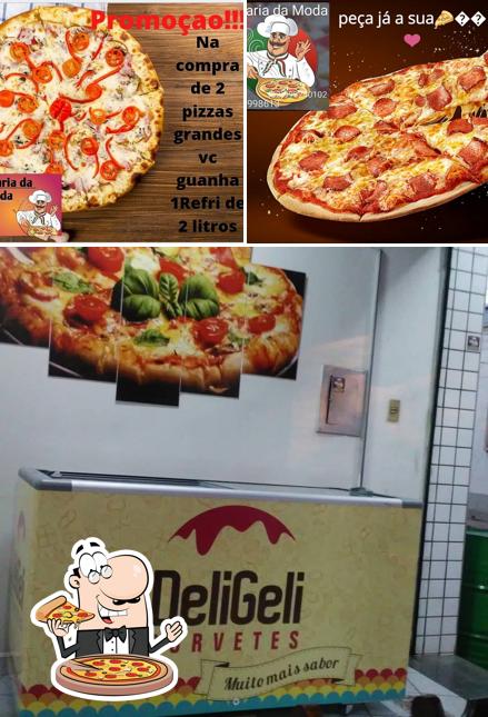 Peça pizza no pizzaria a moda da casa