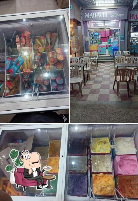 The interior of Mahavir Ice Cream