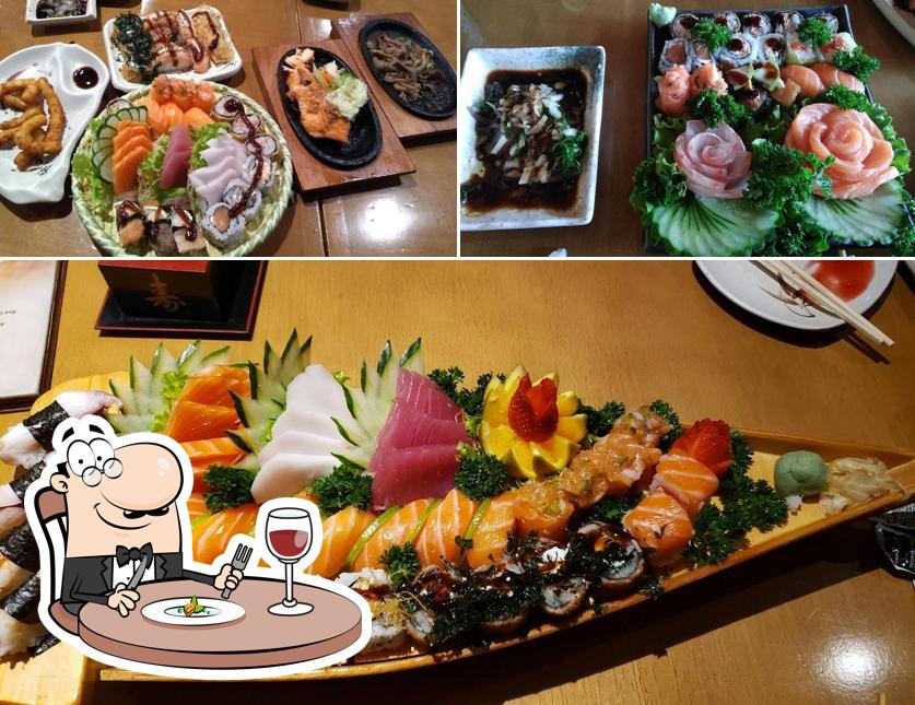 Platos en Okazaki Sushi