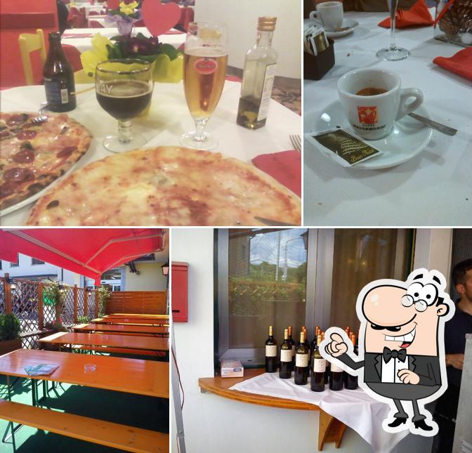 Gli interni di Piacere Pizza