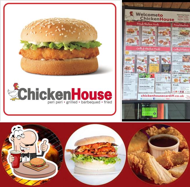 Get a burger at Chicken House