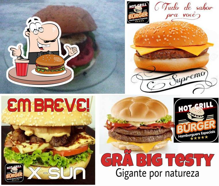 Os hambúrgueres do Hot Grill Burguer - Hambúrguers Artesanais irão saciar uma variedade de gostos