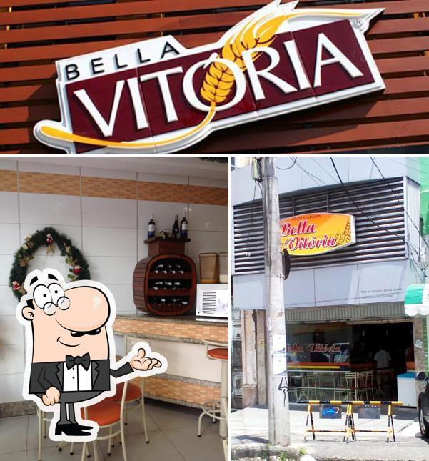 O interior do Panificadora Bella Vitória