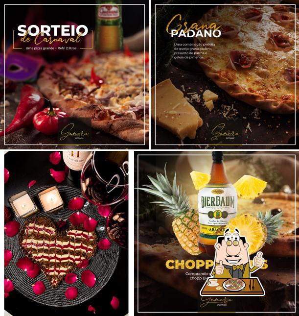Escolha pizza no Genaro Pizzaria