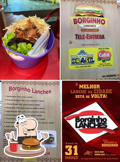 Peça um hambúrguer no Borginho's Lanches