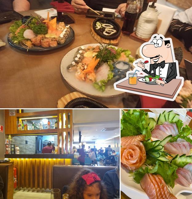 Dê uma olhada a imagem apresentando comida e interior no Restaurante Japonês - KIYOTO SUSHI MARAJOARA