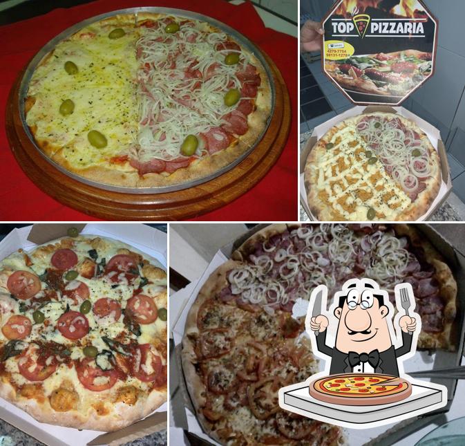 Escolha diferentes tipos de pizza