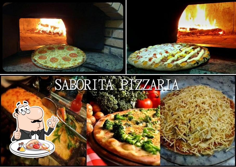 No Saborita Pizzaria, você pode provar pizza