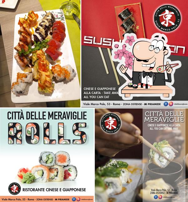 Prenditi le varie opzioni di sushi