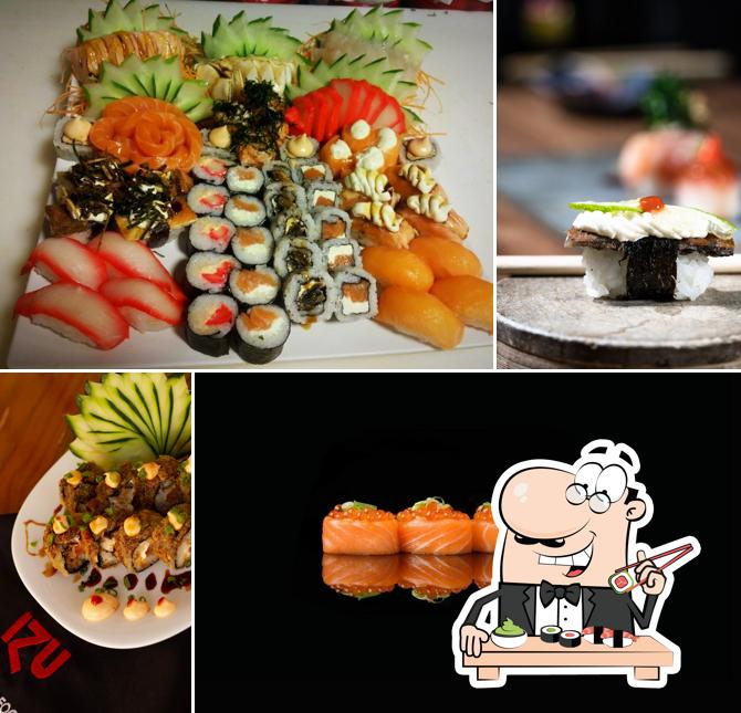 Sushi é um popular refeição originário do Japão