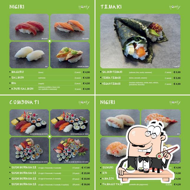 Prenditi le varie opzioni di sushi