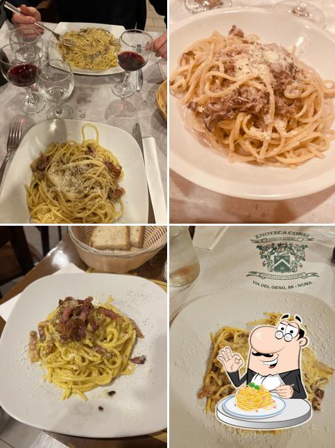 Spaghetti à la carbonara à Enoteca Corsi
