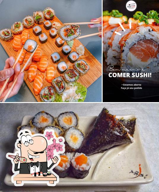 Escolha diferentes opções de sushi