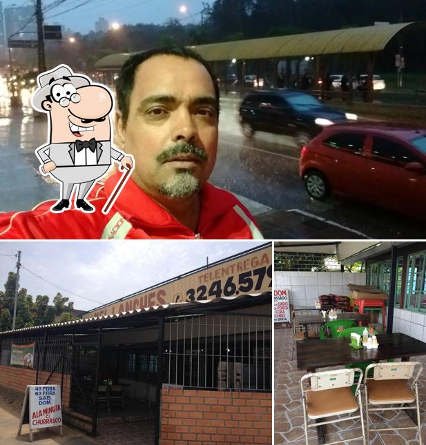 Confira a ilustração mostrando exterior e interior no Esquinão Restaurante do Nei