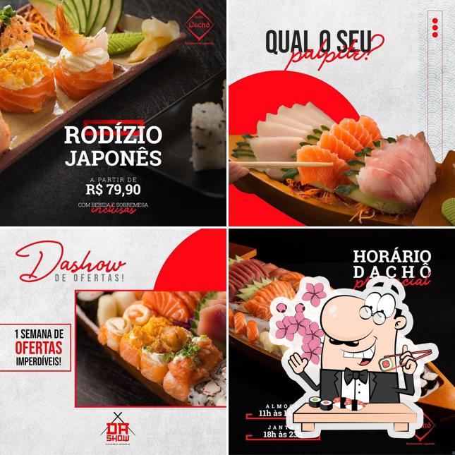 Rolos de sushi são oferecidos por Dachô