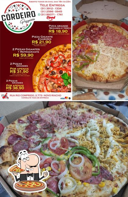 Escolha pizza no Cordeiro Pizzaria