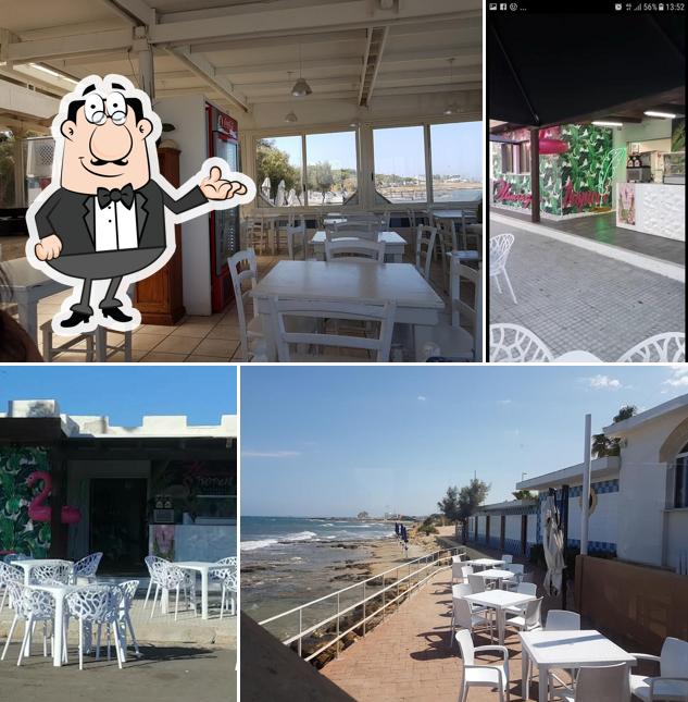 Gli interni di Flamingo tropical pizzeria lounge bar