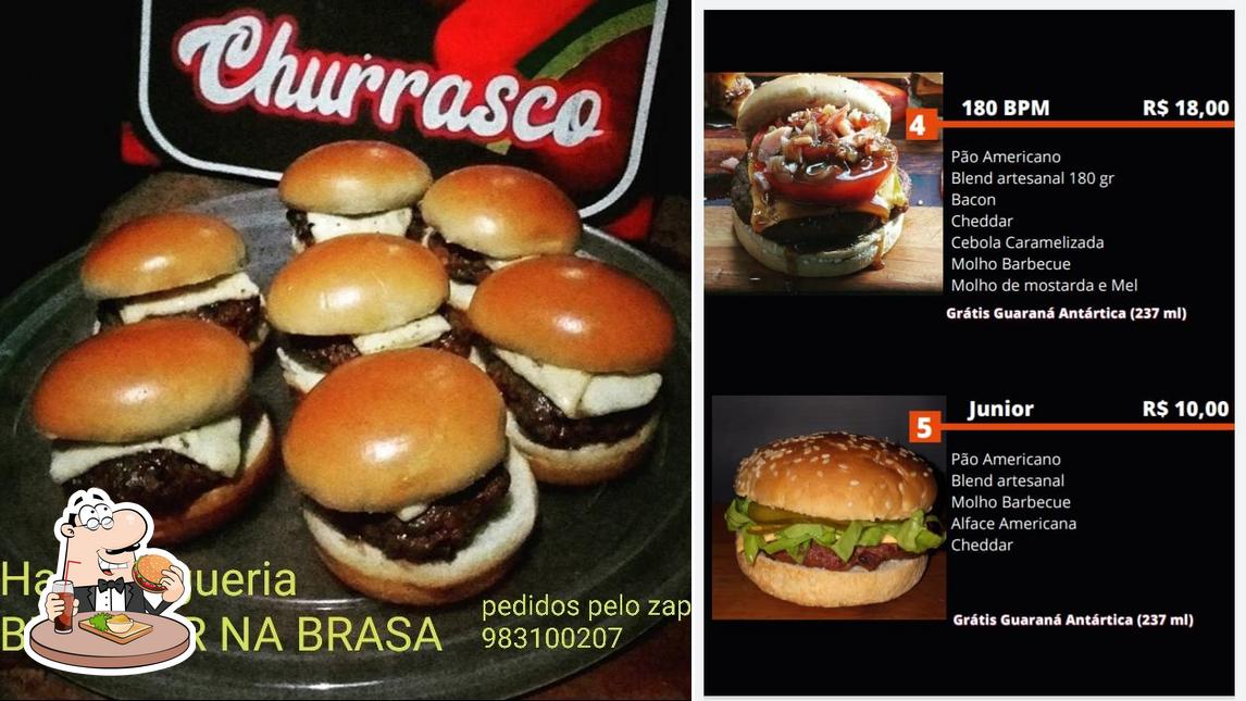 Delicie-se com um hambúrguer no BURGUER NA BRASA HAMBURGUERIA