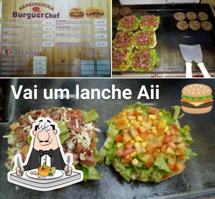 Platos en Hamburgueria burguer chef