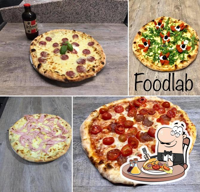 A Food lab pizzeria griglieria hamburgheria piccola ristorazione ., puoi ordinare una bella pizza