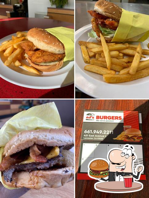 Try out a burger at N D'S Burgers