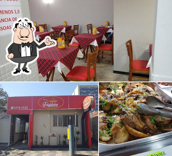 Sente em uma das mesas no Restaurante Frigideira
