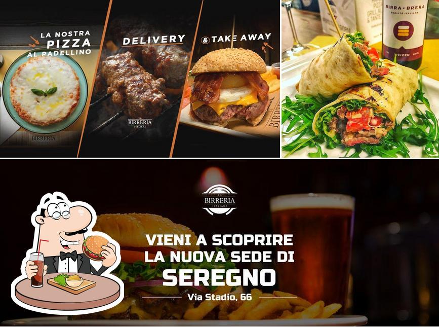 Ordina un hamburger a La Birreria Italiana