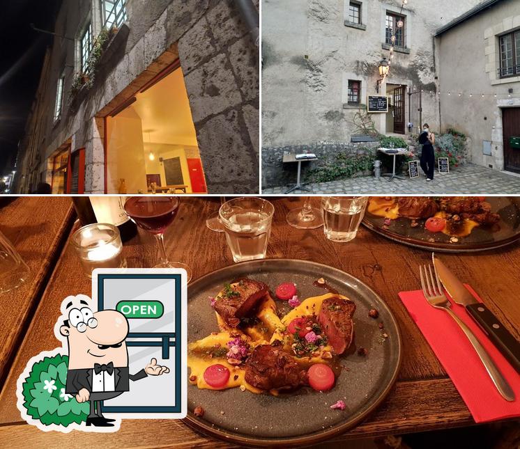Parmi les diverses choses de la extérieur et la viande, une personne peut trouver sur Restaurant Diffa Bar à Vins Blois