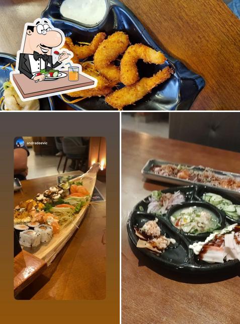 Platos en YAZU Sushi