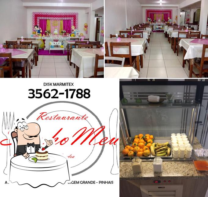 Restaurante Sonho Meu & Eventos serve uma seleção de sobremesas