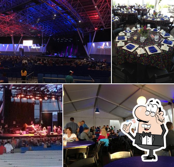 The interior of BMO Harris Bank Pavilion VIP Area