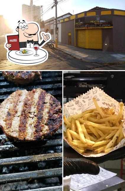 A imagem da comida e exterior no Meat & Grill Burger