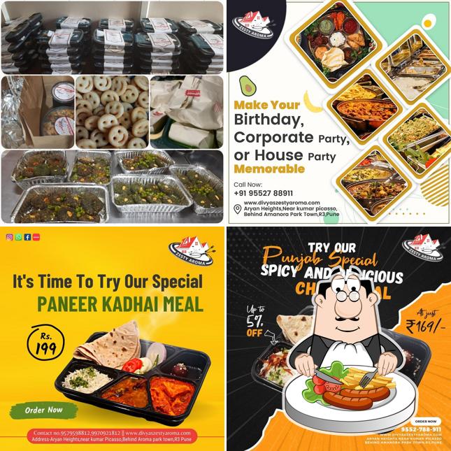 Food at Divya's Zesty Aroma