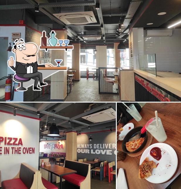 The interior of Pizza Hut Chanmari Aizwal, Mizoram