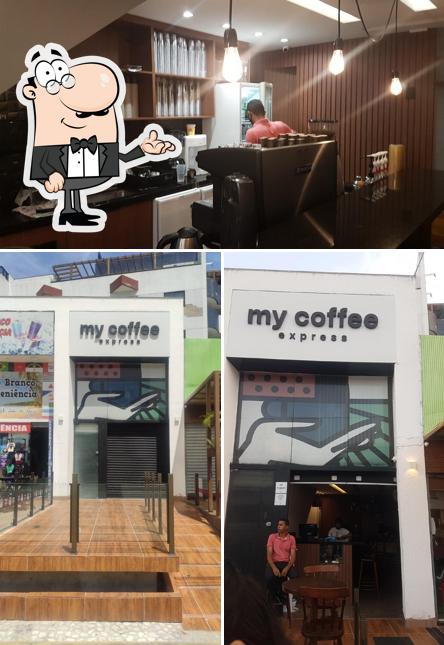 O interior do My Coffee Express