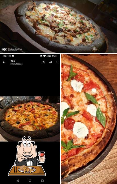 Get pizza at Townhall Restaurant