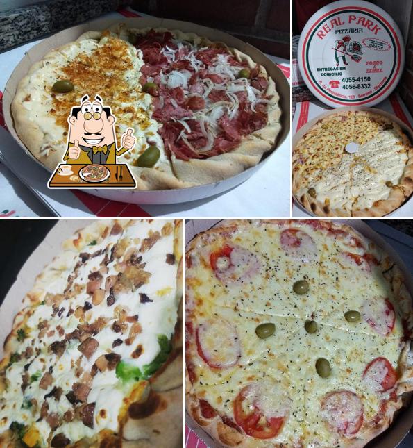 No Pizzaria Real Park, você pode pedir pizza