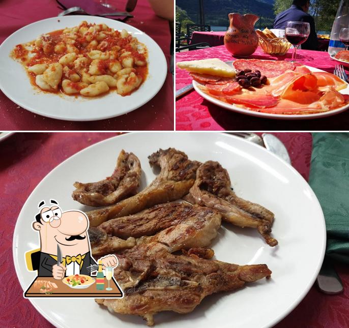 Cibo al Trattoria Bar Sul Lago