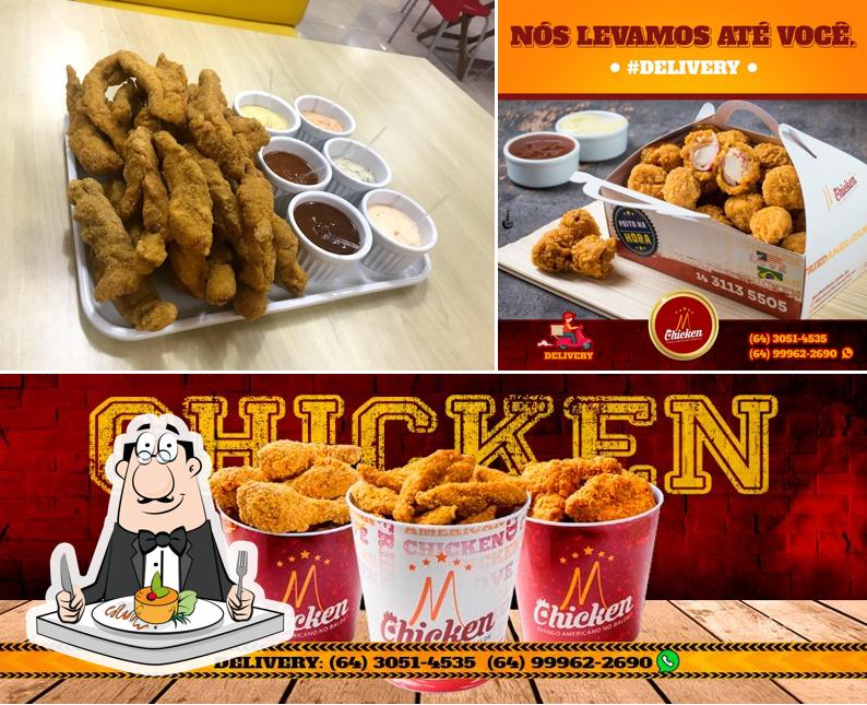 Comida em Mchicken Frango Amerciano no Balde