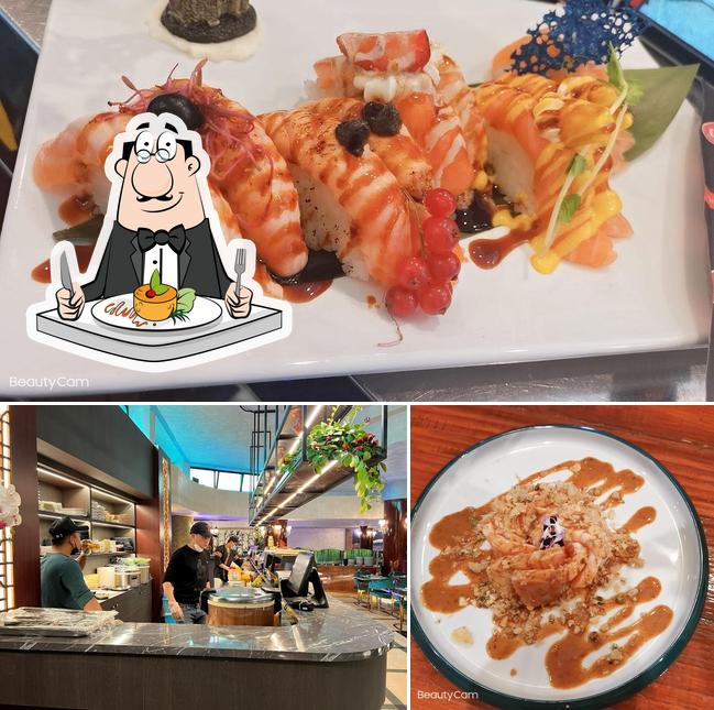 Voici la photo affichant la nourriture et intérieur sur Honkaku Sushi