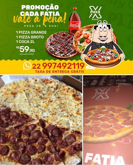 Escolha pizza no Pizza X Búzios