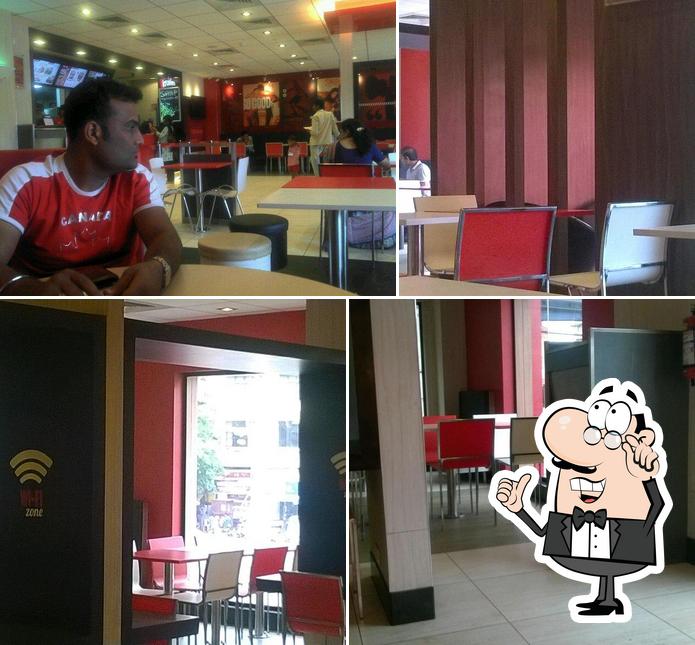 The interior of KFC