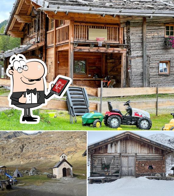 Jetez un coup d’œil à quoi ressemble Lazinser Hof Gasthaus in Pfelders à l'extérieur