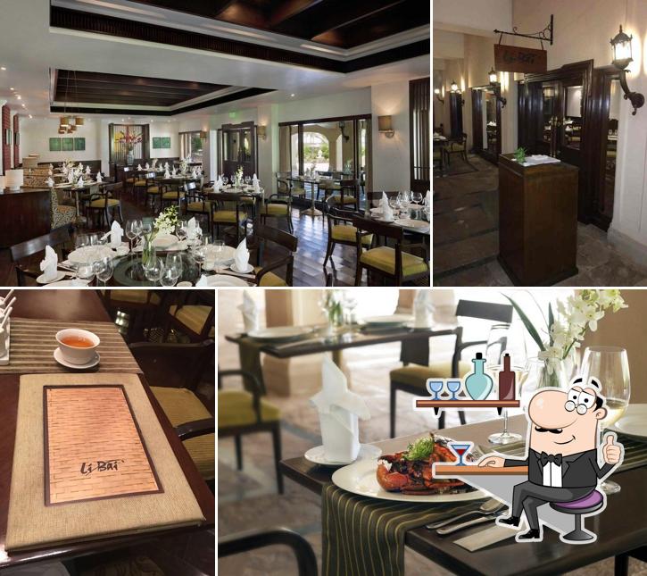 Take a seat at one of the tables at Li Bai