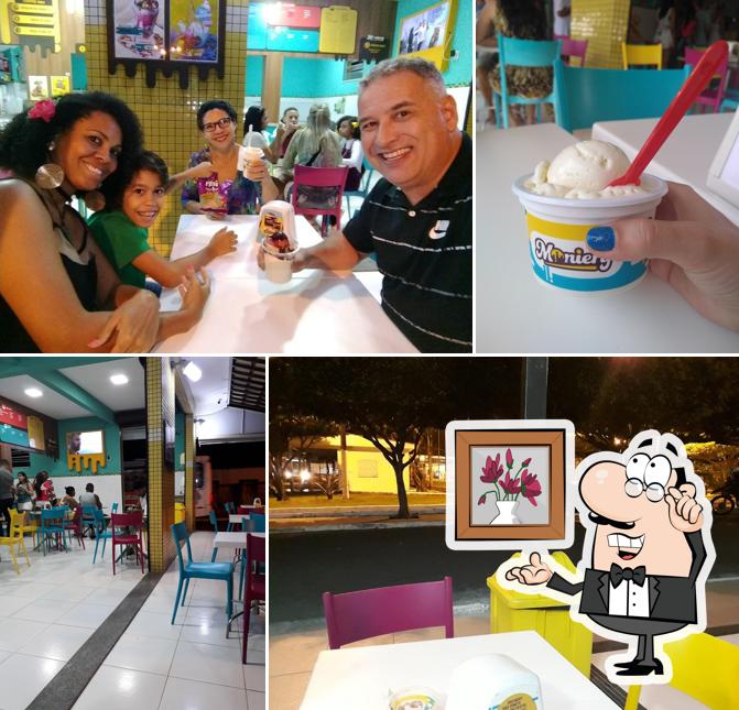 O interior do Sorveteria Moniery