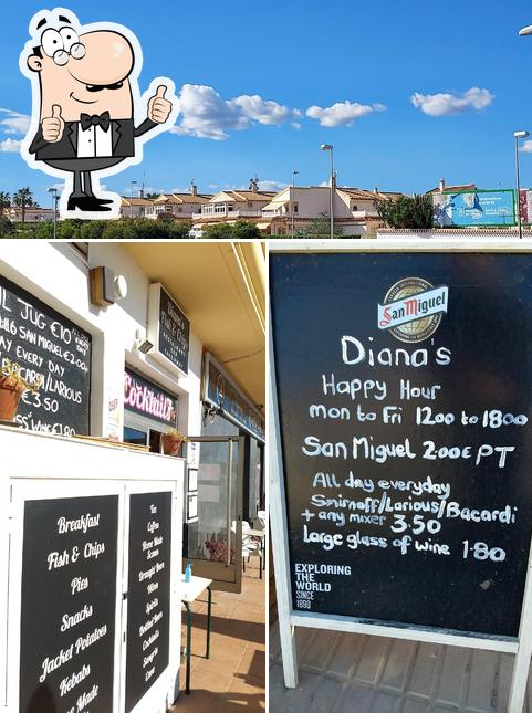 Look at the pic of Diana's fish and chips