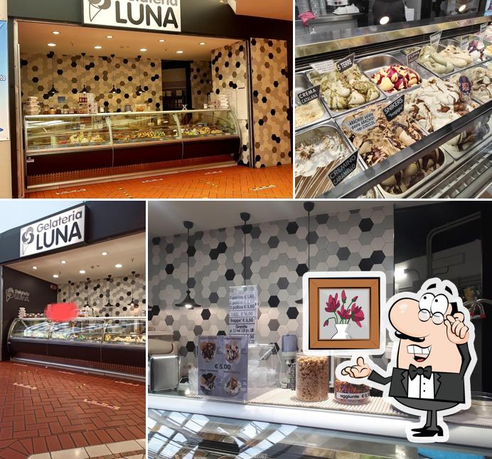 Gli interni di Luna Gelateria