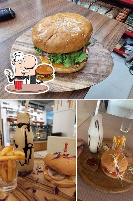 Try out a burger at Treasures N Treats Cafe