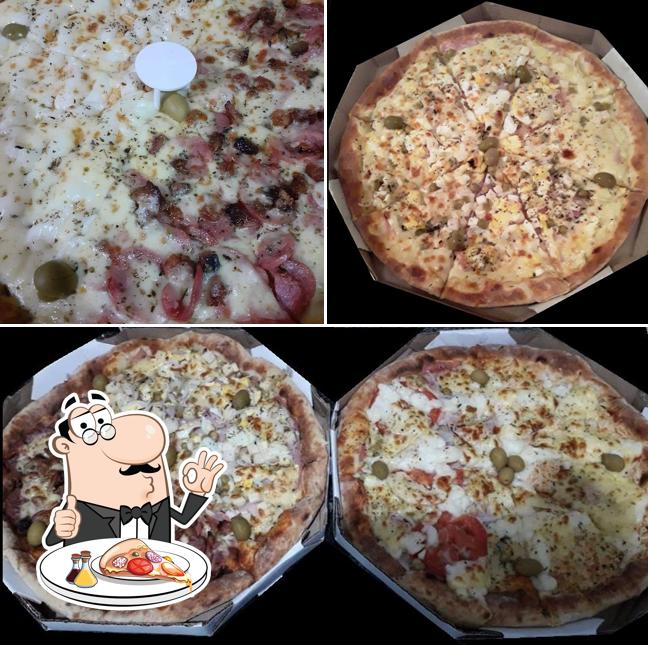 Escolha pizza no Pizzaria Leve Massa
